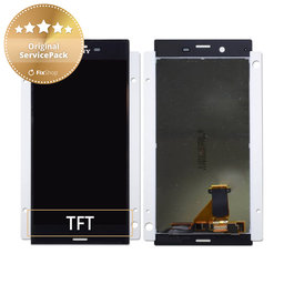 Sony Xperia XZ F8331 - LCD zaslon + steklo na dotik (Mineral Black) - 1304-9084 Genuine Service Pack