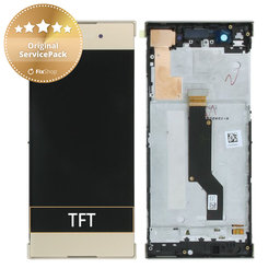 Sony Xperia XA1 G3121 - LCD zaslon + steklo na dotik + okvir (Gold) - 78PA9100040, 78PA9100120, 78PA9100080 Genuine Service Pack