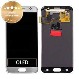 Samsung Galaxy S7 G930F - LCD zaslon + steklo na dotik (Silver) - GH97-18523B, GH97-18761B, GH97-18757B Genuine Service Pack