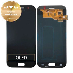 Samsung Galaxy A5 A520F (2017) - LCD zaslon + steklo na dotik (Black Sky) - GH97-19733A, GH97-20135A Genuine Service Pack