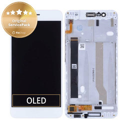 Asus Zenfone 3 Max ZC520TL - LCD zaslon + steklo na dotik + okvir (Glacier Silver) - 90AX0087-R20010, 90AX0084-R20010 Genuine Service Pack