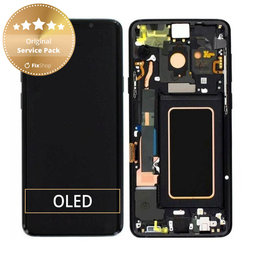 Samsung Galaxy S9 Plus G965F, G965FD - LCD zaslon + steklo na dotik + okvir (Midnight Black) - GH97-21691A, GH97-21722A, GH97-21692A Genuine Service Pack