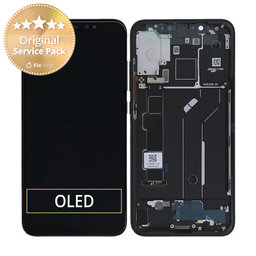 Xiaomi Mi 8 - LCD zaslon + steklo na dotik + okvir (Black) - 5606100400B6 Genuine Service Pack