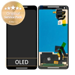 Google Pixel 2 XL G011C - LCD zaslon + steklo na dotik (Black) - AJX74624901 Genuine Service Pack