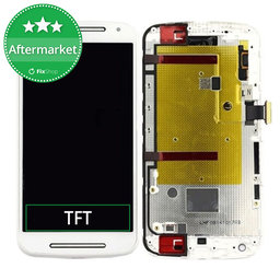 Motorola Moto G XT1068 - LCD zaslon + steklo na dotik + okvir (White) TFT