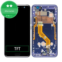 HTC U11 - LCD zaslon + steklo na dotik + okvir (Blue) TFT