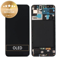 Samsung Galaxy A50 A505F - LCD zaslon + steklo na dotik + okvir (Black) - GH82-19204A, GH82-19713A, GH82-19714A, GH82-19289A Genuine Service Pack