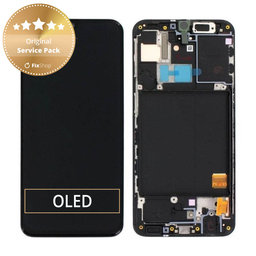 Samsung Galaxy A40 A405F - LCD zaslon + steklo na dotik + okvir (Black) - GH82-19672A, GH82-19674A Genuine Service Pack