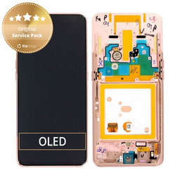 Samsung Galaxy A80 A805F - LCD zaslon + steklo na dotik + okvir (Angel Gold) - GH82-20348C, GH82-20368C, GH82-20390C Genuine Service Pack