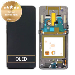 Samsung Galaxy A80 A805F - LCD zaslon + steklo na dotik + okvir (Phantom Black) - GH82-20348A, GH82-20390A, GH82-20368A Genuine Service Pack