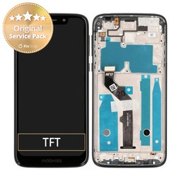 Motorola Moto G7 Play - LCD zaslon + steklo na dotik + okvir (Starry Black) - 5D68C13298 Genuine Service Pack