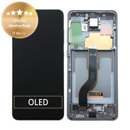 Samsung Galaxy S20 G980F - LCD zaslon + steklo na dotik + okvir (Cosmic Gray) - GH82-22131A, GH82-22123A, GH82-31433A Genuine Service Pack