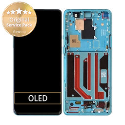 OnePlus 8 Pro - LCD zaslon + steklo na dotik + okvir (ledeninsko zelena) - 1091100168 Genuine Service Pack