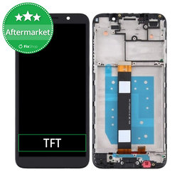 Motorola Moto E6 Play - LCD zaslon + steklo na dotik + okvir (Black) TFT