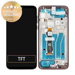 Motorola Moto G8 Plus - LCD zaslon + steklo na dotik + okvir (temno rdeč) - 5D68C15529 Genuine Service Pack