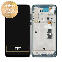 Motorola Moto G8 Power - LCD zaslon + steklo na dotik + okvir (Capri Blue) - 5D68C16143 Genuine Service Pack