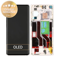 Oppo Find X3 Neo - LCD zaslon + steklo na dotik + okvir (Galactic Silver) - 4906178 Genuine Service Pack