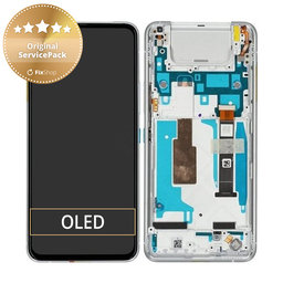 Asus Zenfone 8 Flip ZS672KS - LCD zaslon + steklo na dotik + okvir (Glacier Silver) - 90AI0042-R20010 Genuine Service Pack