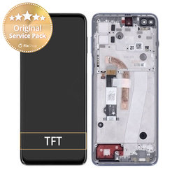 Motorola Moto G100 XT2125 - LCD zaslon + steklo na dotik + okvir (skrilasto siva) - 5D68C18395, 5D68C18395 Genuine Service Pack