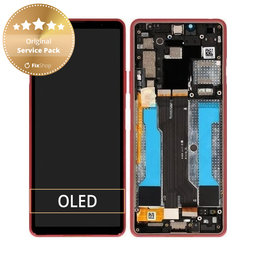 Sony Xperia 10 III - LCD zaslon + steklo na dotik + okvir (Pink) - A5034095A Genuine Service Pack