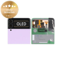 Samsung Galaxy Z Flip 3 F711B - LCD zaslon + steklo na dotik + okvir (zunanji) (Lavender) - GH97-26773D Genuine Service Pack