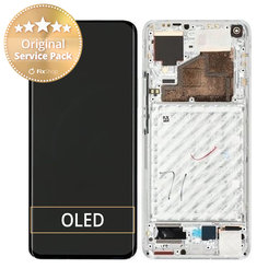 Xiaomi Mi 11, Mi 11 Pro - LCD zaslon + steklo na dotik + okvir (Cloud White) - 56000700K200 Genuine Service Pack