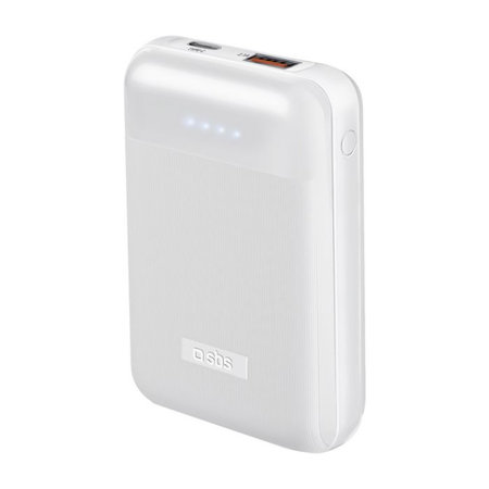 SBS - PowerBank 10 000 mAh, USB, USB-C PowerDelivery 20W, bela