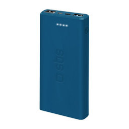 SBS - PowerBank 10 000 mAh, 2x USB 2,1A, modra