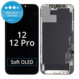 Apple iPhone 12, 12 Pro - LCD zaslon + steklo na dotik + okvir Soft OLED FixPremium