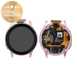 Samsung Galaxy Watch Active 2 40mm R830, R835 - LCD zaslon + steklo na dotik + okvir (Gold) - GH82-21104B Genuine Service Pack