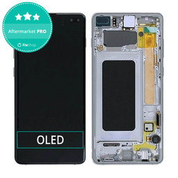 Samsung Galaxy S10 Plus G975F - LCD zaslon + steklo na dotik + okvir (Prism Black) OLED