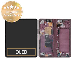 Samsung Galaxy Z Fold 4 F936B - LCD zaslon + steklo na dotik + okvir (Burgundy) - GH82-29461D, GH82-29462D Genuine Service Pack