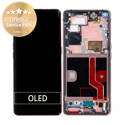 Oppo Find X2 Pro - LCD zaslon + steklo na dotik + okvir (oranžna) - 5D68C21151 Genuine Service Pack