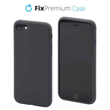 FixPremium - Silikonski ovitek za iPhone 7, 8, SE 2020 in SE 2022, space grey