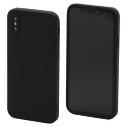 FixPremium - Silikonski ovitek za iPhone X in XS, črn