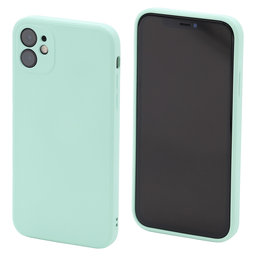 FixPremium - Silikonski ovitek za iPhone 11, svetlo cyan