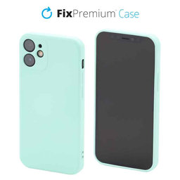 FixPremium - Silikonski ovitek za iPhone 12 mini, svetlo cyan