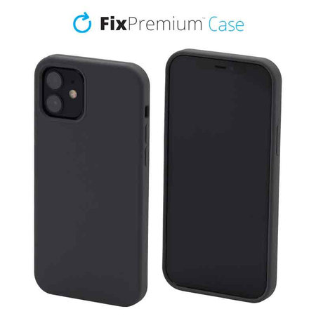 FixPremium - Silikonski ovitek za iPhone 12, space grey