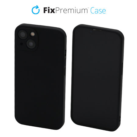 FixPremium - Silikonski ovitek za iPhone 13, črn