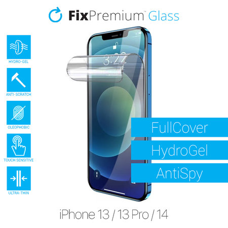 FixPremium HydroGel Anti-Spy - zaščitna folija za iPhone 13, 13 Pro in 14