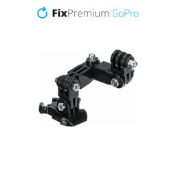 FixPremium - Trikraki nosilec za GoPro, črn