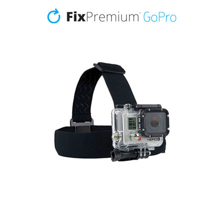 FixPremium - Naglavni nosilec za GoPro, črn