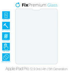 FixPremium Glass - Kaljeno Steklo za Apple iPad Pro 12.9" (3rd Gen 2018, 4th Gen 2020, 5th Gen 2021, 6th Gen 2022)