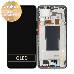 Xiaomi 12T Pro 22081212UG - LCD zaslon + steklo na dotik + okvir (Black) - 560003L12U00 Genuine Service Pack