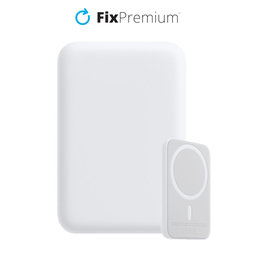 FixPremium - MagSafe PowerBank 5000 mAh, bela