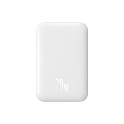 Baseus - MagSafe PowerBank 6000 mAh, bela