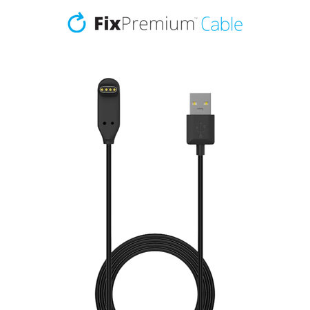 FixPremium - 90° kabel za uro Garmin, črn