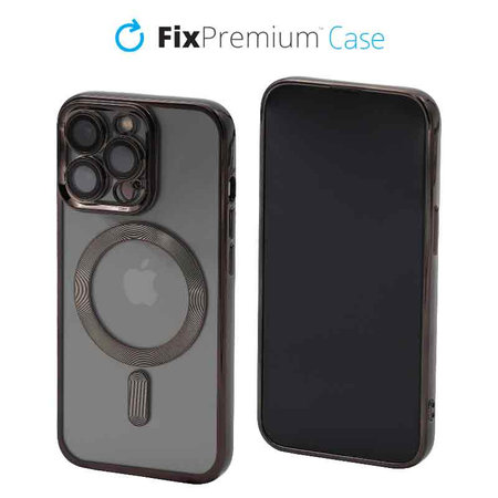 FixPremium - Ovitek Crystal z MagSafe za iPhone 14 Pro, črn