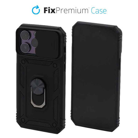 FixPremium - CamShield ovitek za iPhone 14 Pro Max, črn