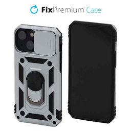 FixPremium - CamShield ovitek za iPhone 13 mini, bel